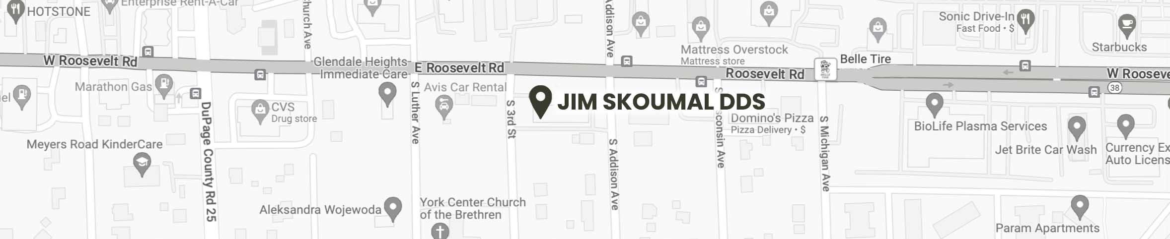 Directions to Jim Skoumal DDS in Lombard